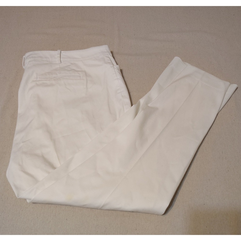 Lauren Ralph Lauren Women's White Straight Leg Dress Pants Size 18W TT‎